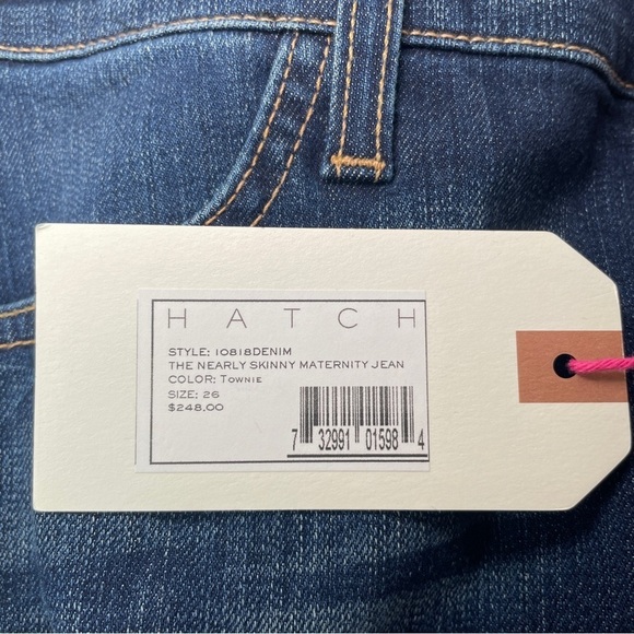 Current Elliott Hatch Dark Nearly Skinny Maternity Stretch Jeans New NWT SZ 26 - Picture 13 of 15